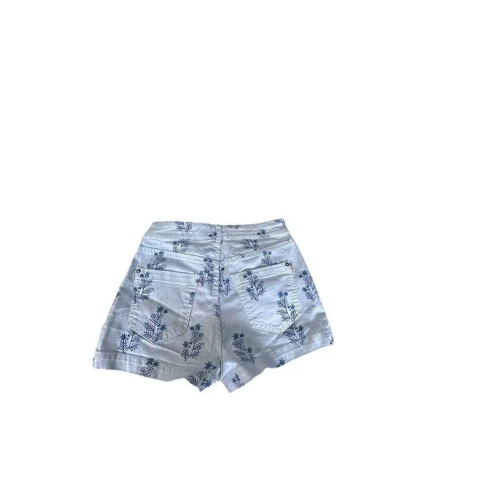 Anthropologie Pilcro Shorts Denim Floral Print High Rise in Size 26 *Read* - Picture 8 of 13